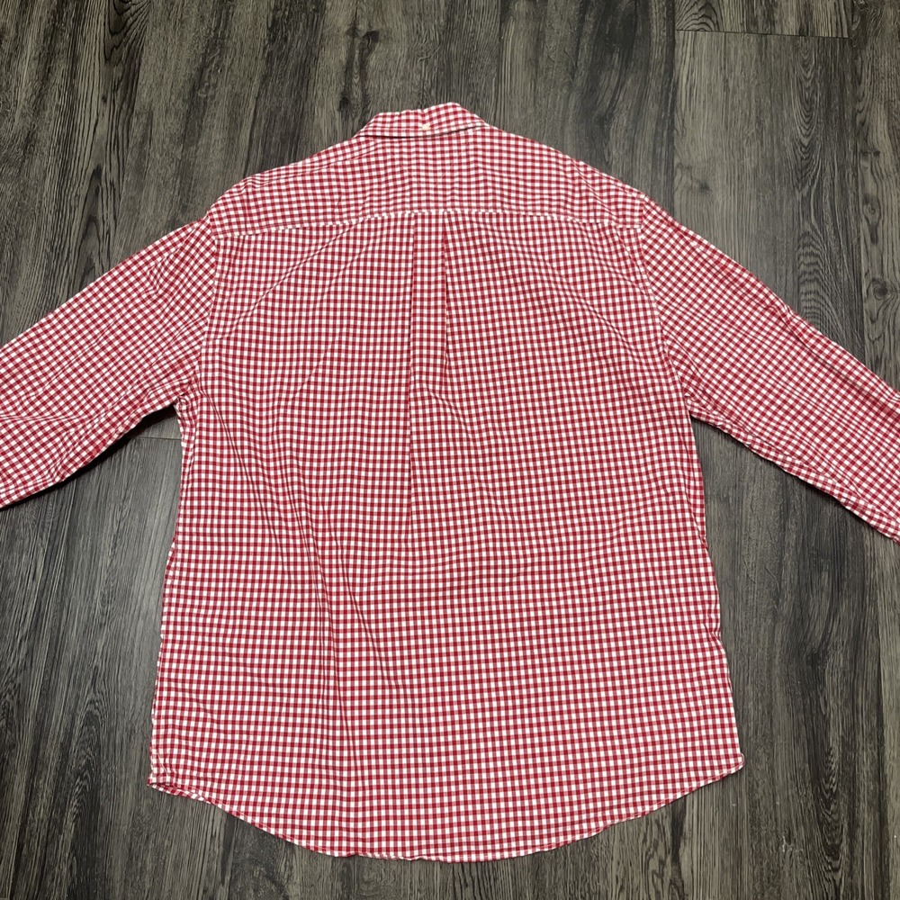 Tommy Hilfiger Mens XXL Classic Fit Button Down Shirt Red White  long sleeve - Picture 11 of 12